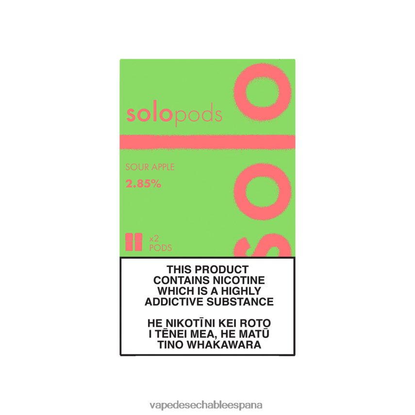 Vape Desechable España manzana agria | Solo paquete de 2 cápsulas de repuesto V8V02458