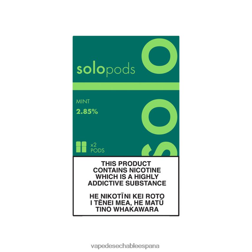 Vape Desechable España menta | Solo paquete de 2 cápsulas de repuesto V8V02452