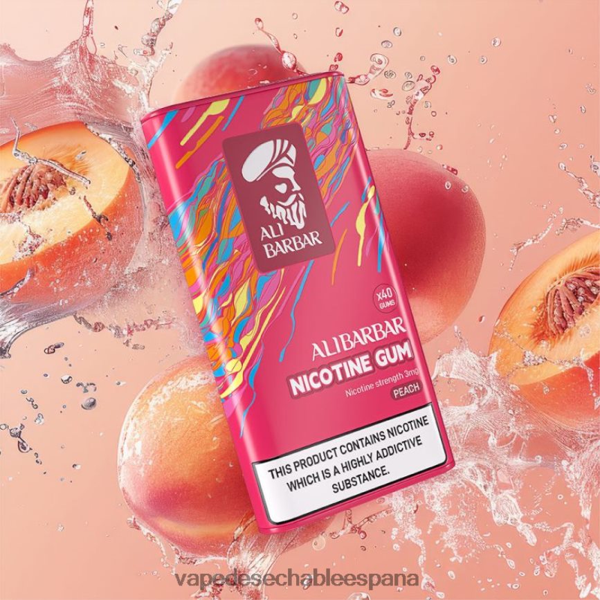 Alibarbar chicle de nicotina durazno 402HB2102 Vape Bang Box 12000