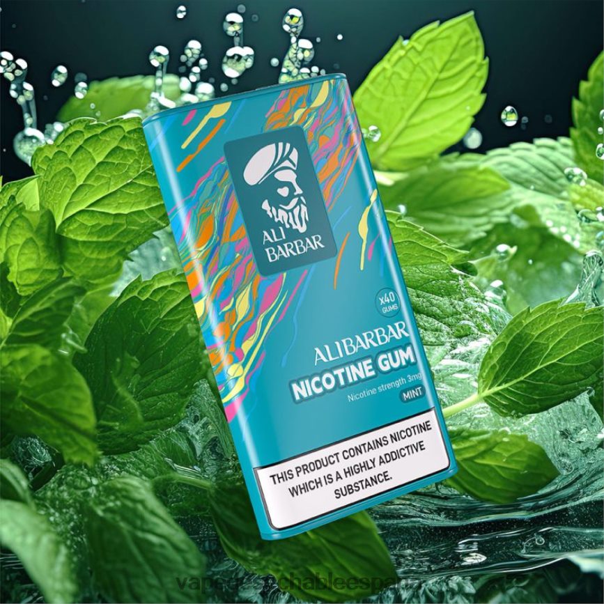 Alibarbar chicle de nicotina menta 402HB2101 Vape España