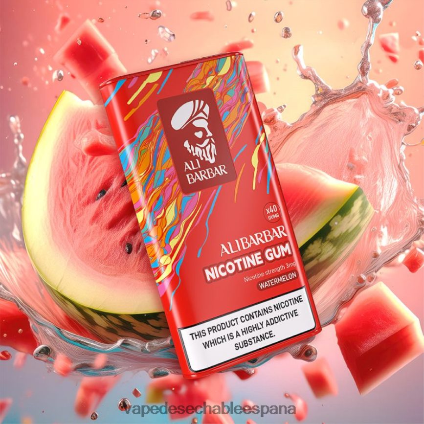 Alibarbar chicle de nicotina sandía 402HB2103 Vape Recargable