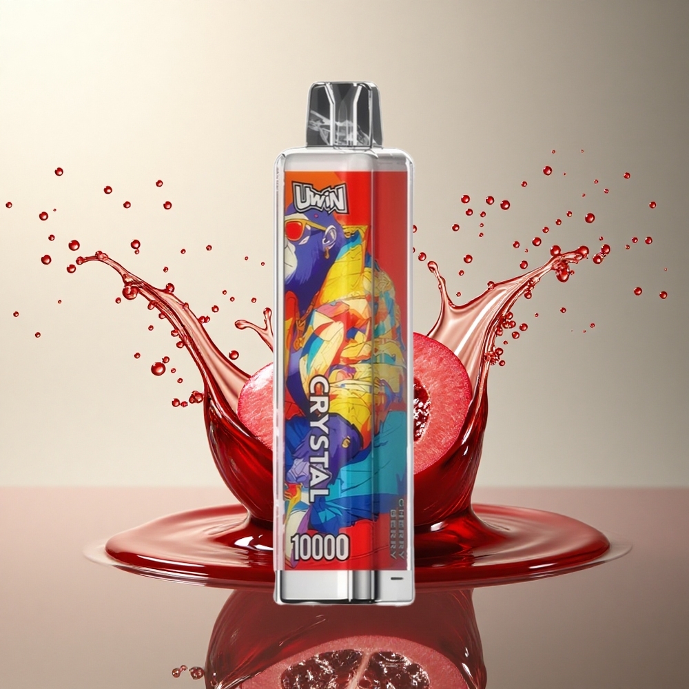 Uwin Crystal 10000 Puffs Cereza Brillante RGB 18ml 650mAh