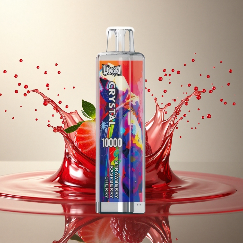 Uwin Crystal 10000 Puffs Fresa Frambuesa Cereza con RGB 5% nicotina 650mAh