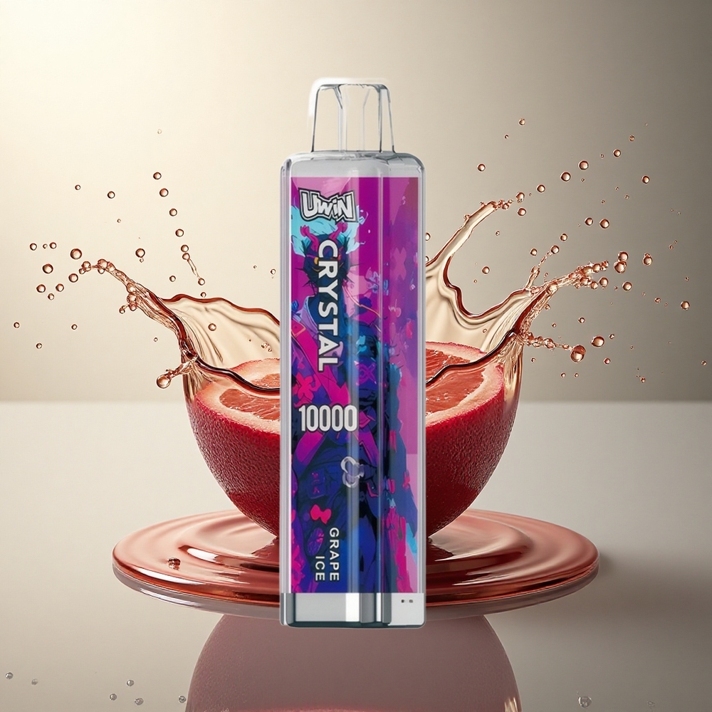 Uwin Crystal 10000 Puffs Helado de Uva 5% Nicotina RGB 650mAh