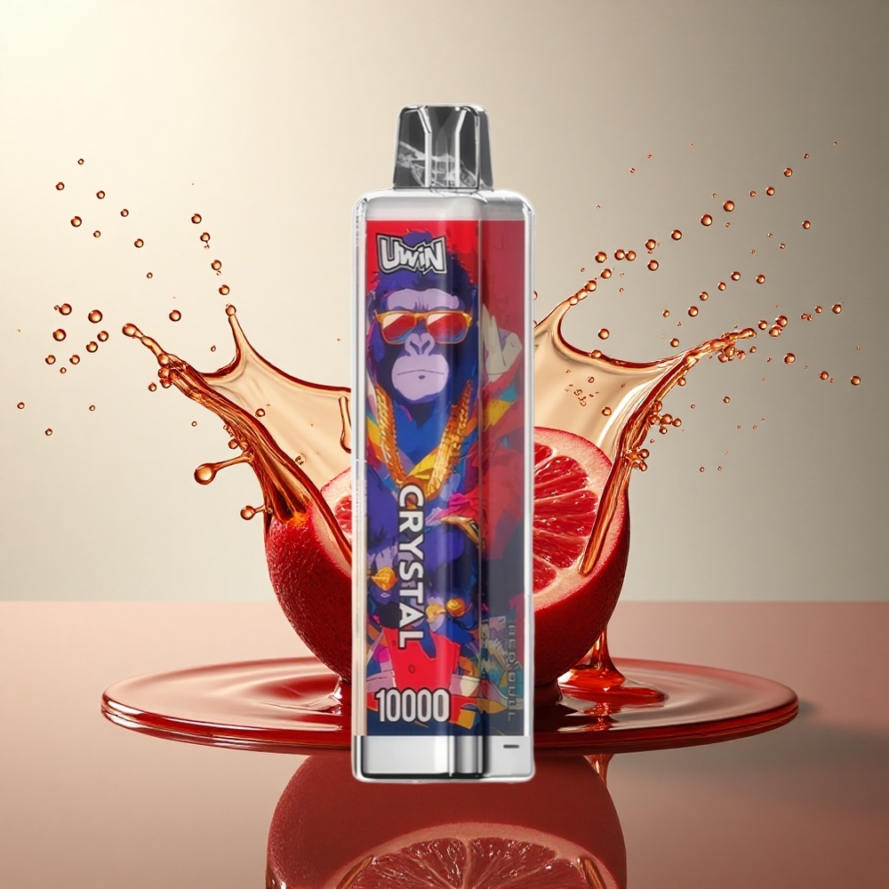Uwin Crystal 10000 Puffs Toro Rojo Cristal: Luz RGB, 5% nicotina, 650mAh