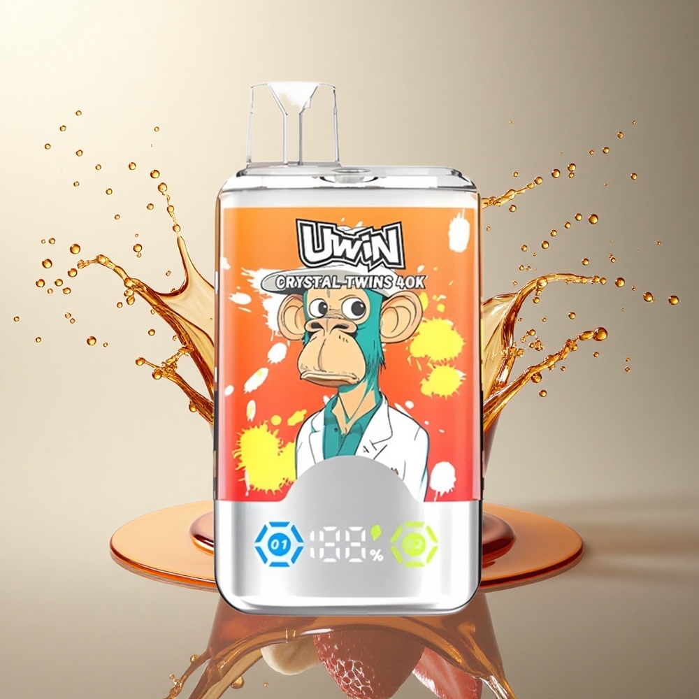 Uwin Crystal Twins 40000 Puffs Fresa Plátano Amor 66 con 32ml y 850mAh