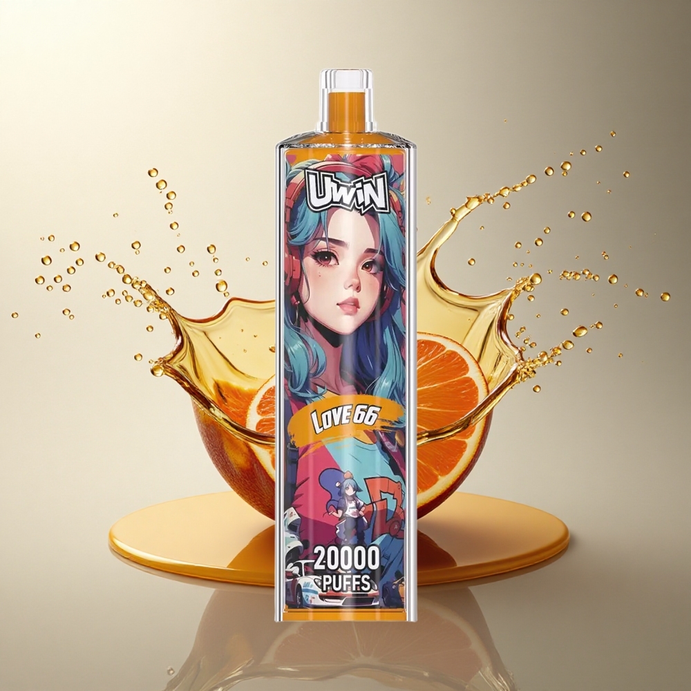 Uwin Shisha Hookah Crystal 20000 Puffs Amor 66 Sin Nicotina Recargable 650mAh