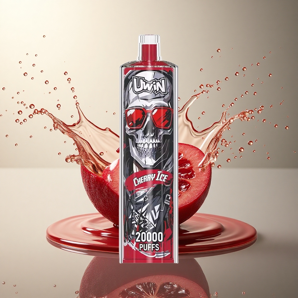 Uwin Shisha Hookah Crystal 20000 Puffs Cereza Hielo con 0% nicotina y batería 650 mAh