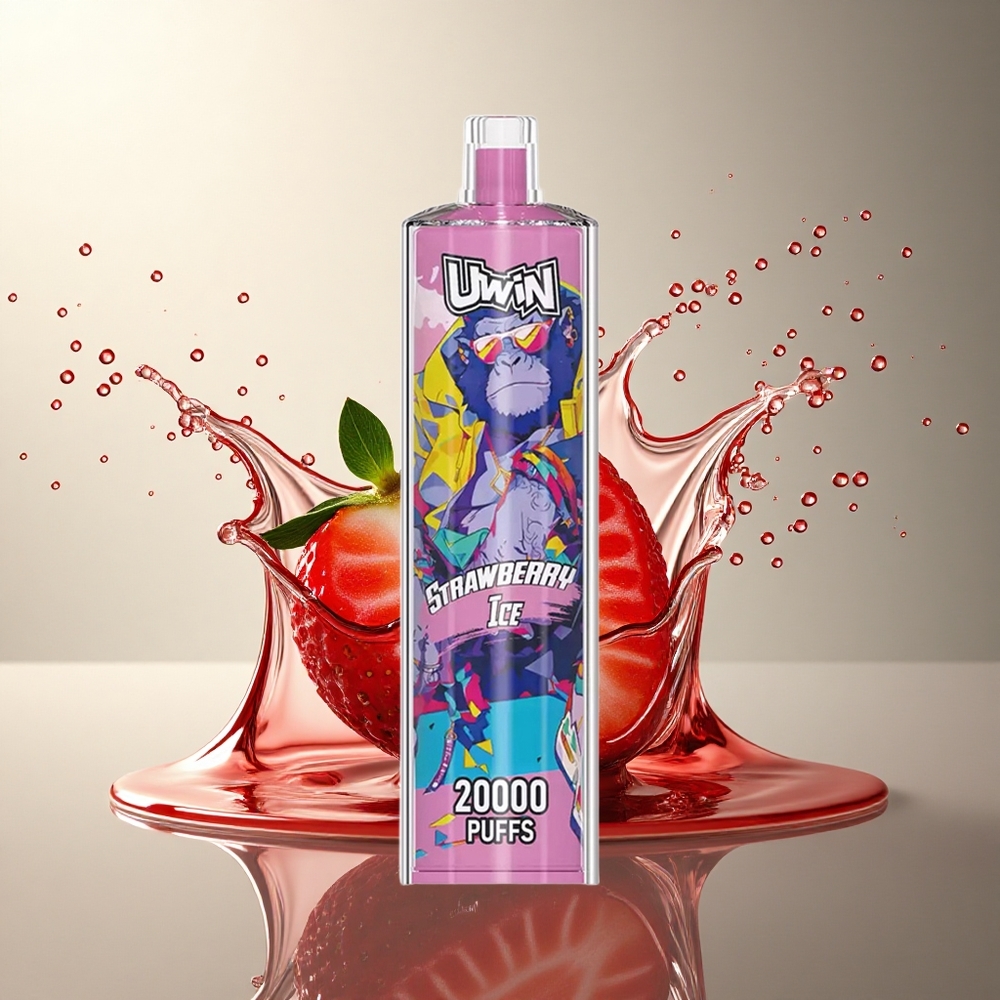 Uwin Shisha Hookah Crystal 20000 Puffs Fresa Helada con 0% nicotina y batería 650 mAh