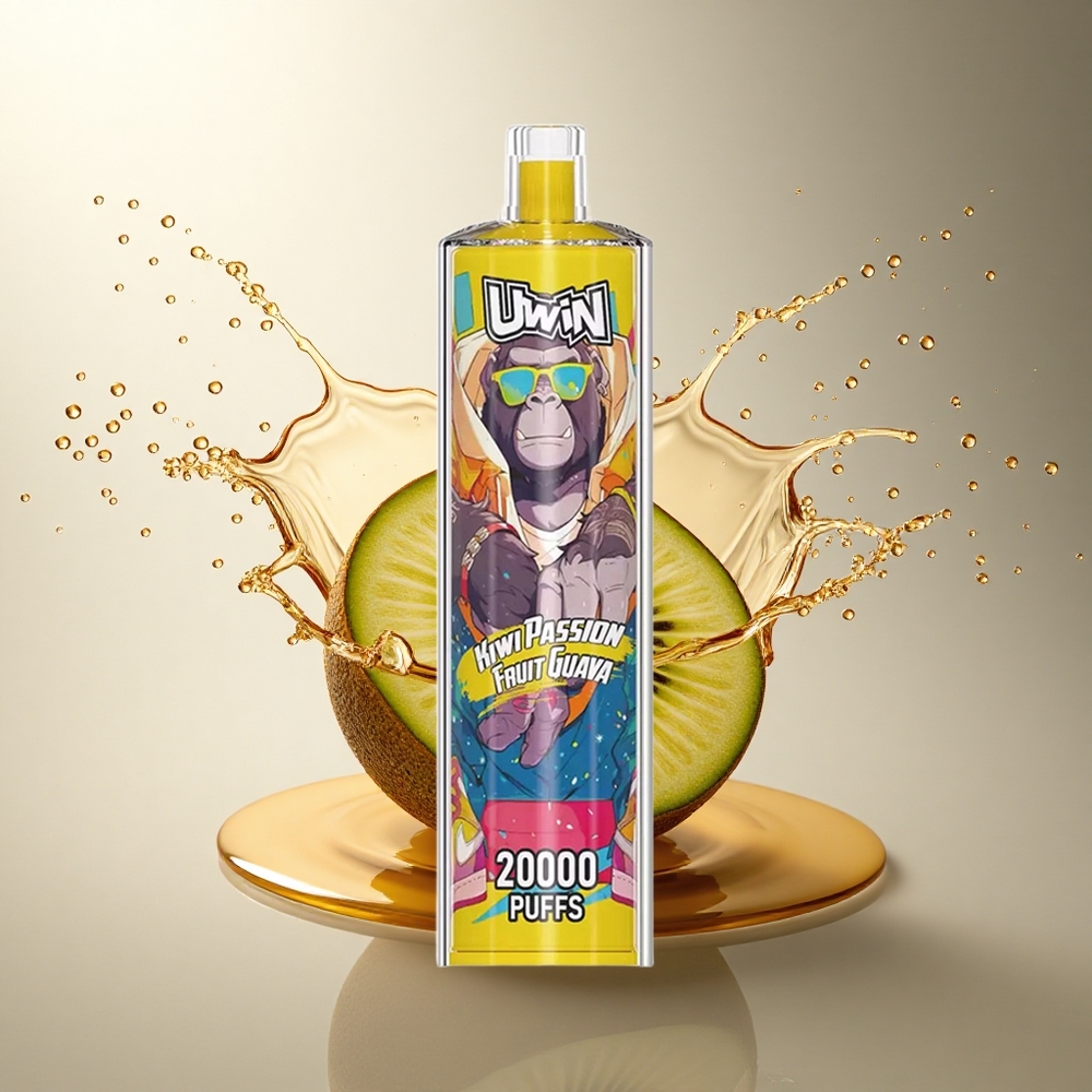 Uwin Shisha Hookah Crystal 20000 Puffs Maracuyá Fruta de la Pasión Kiwi Nicotina 0% 650 mAh