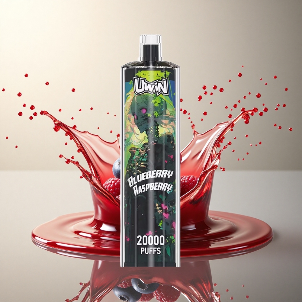 Uwin Shisha Hookah Crystal 20000 Puffs Morazul Frambuesa Sin Nicotina Recargable 650mAh