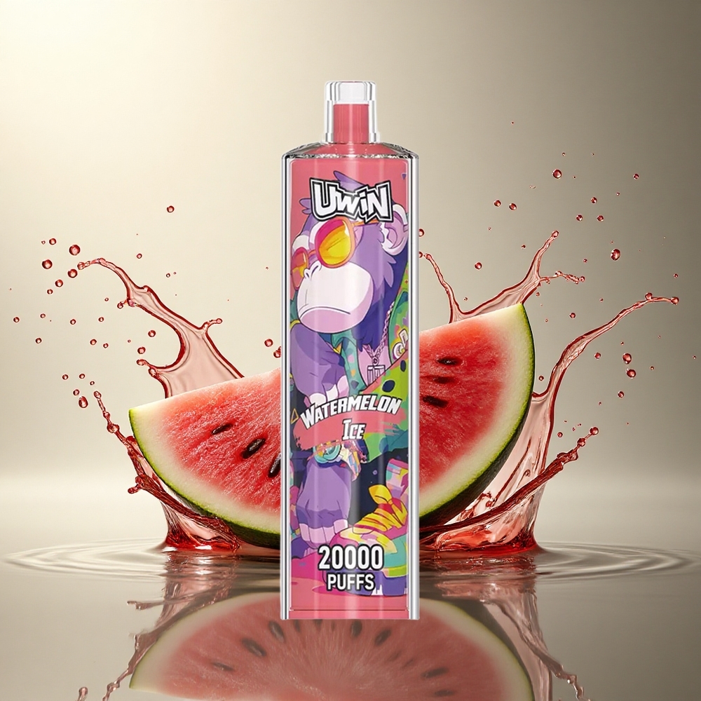 Uwin Shisha Hookah Crystal 20000 Puffs Sandía Hielo 0% Nicotina 650mAh