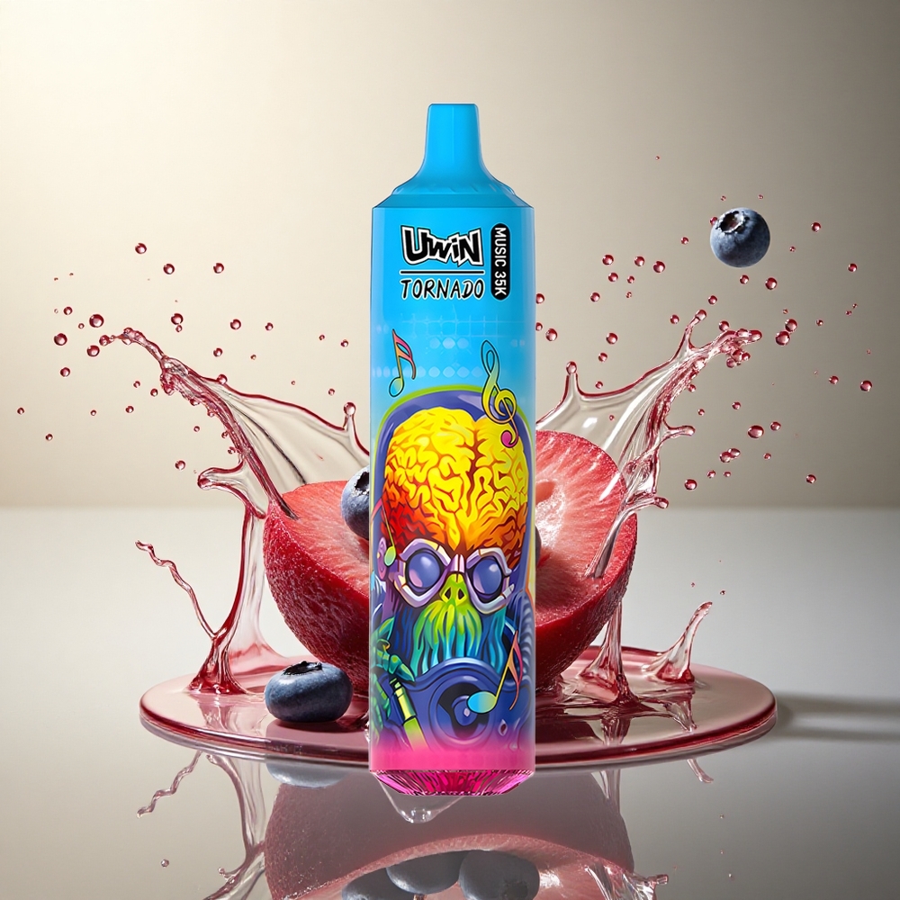 Uwin Tornado 35K Music Puffs Arándano en Hielo con 5% Nicotina y 600mAh