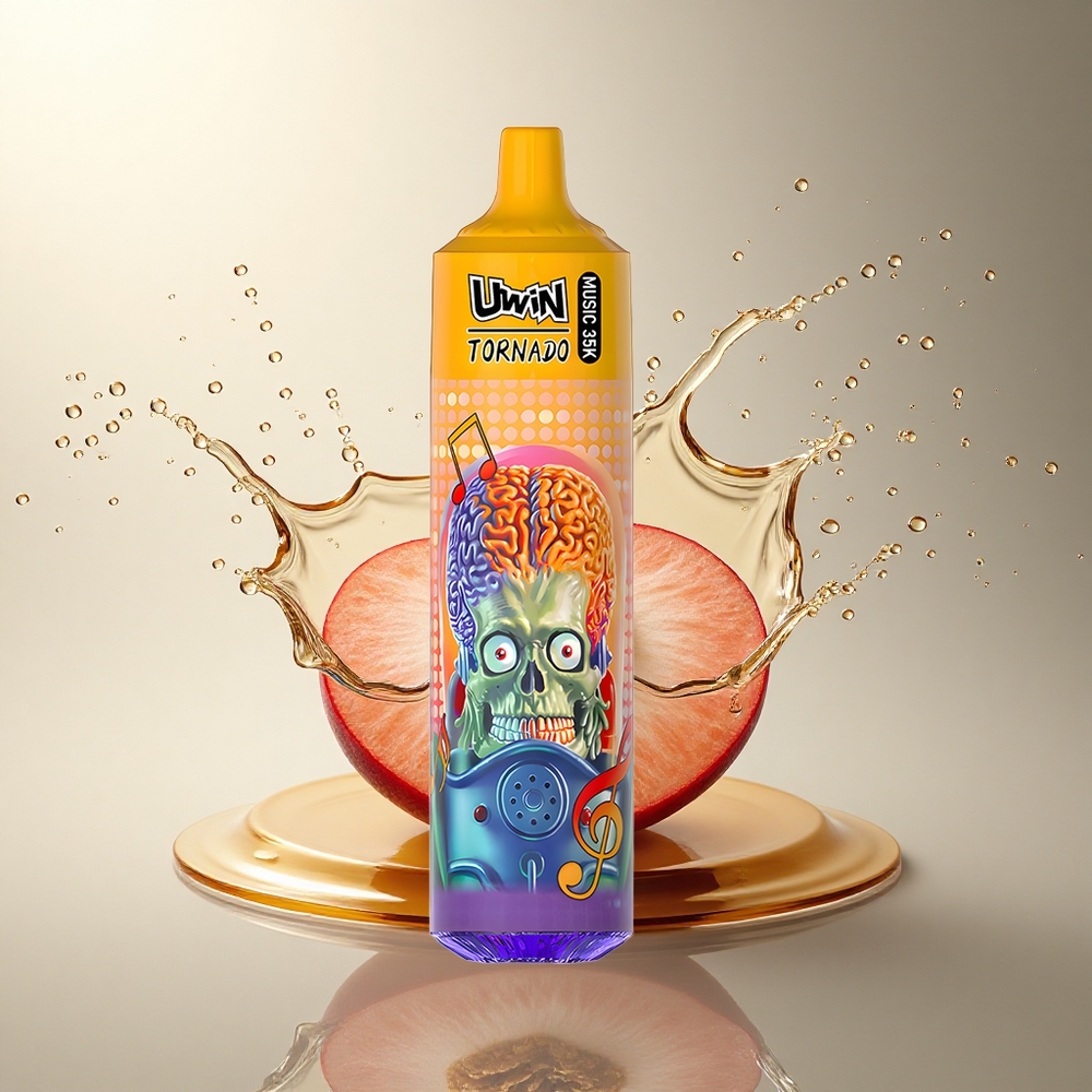 Uwin Tornado 35K Music Puffs Helado de Durazno Verano con 5% Nicotina y 600mAh