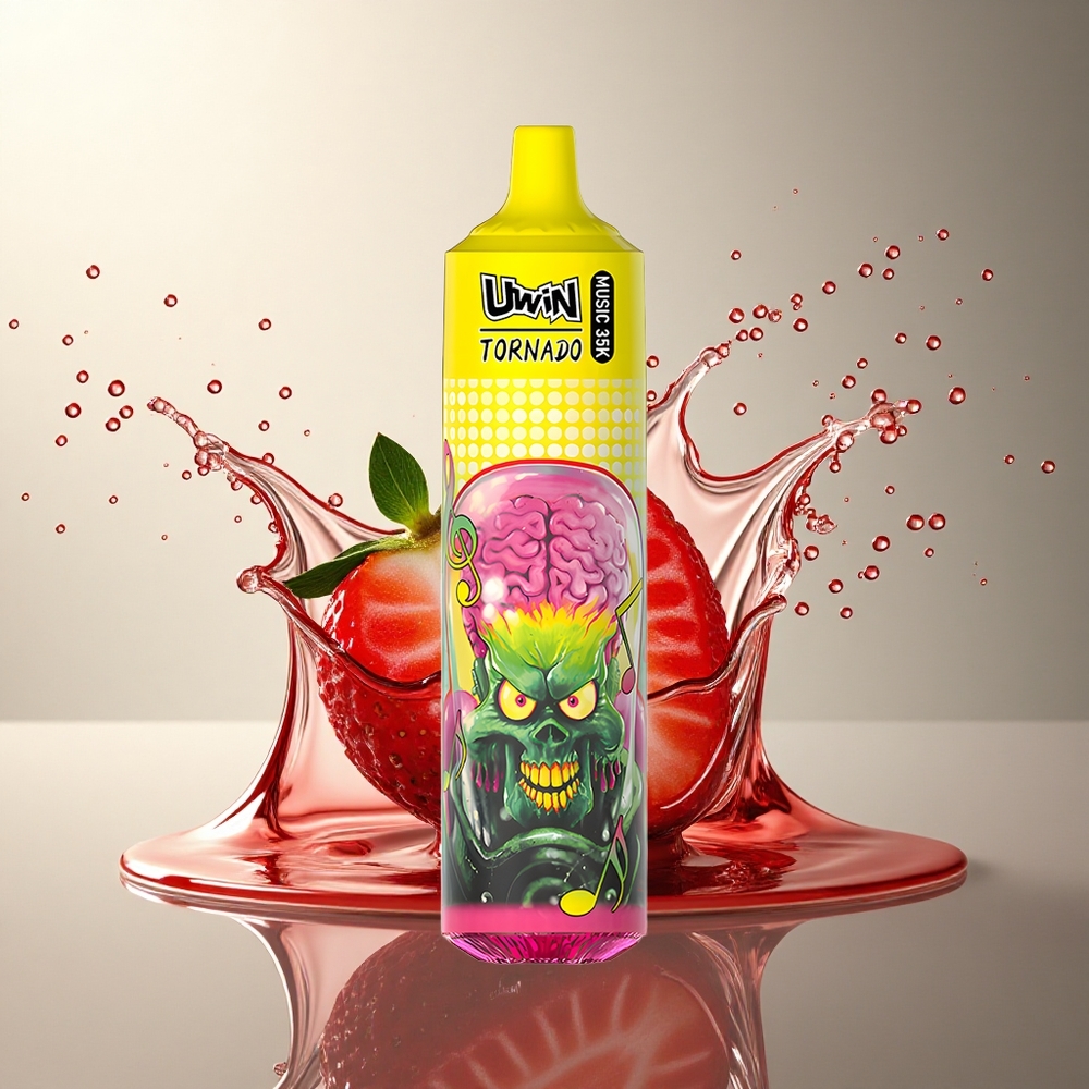 Uwin Tornado 35K Music Puffs Helado de Fresa con 5% Nicotina y 600mAh