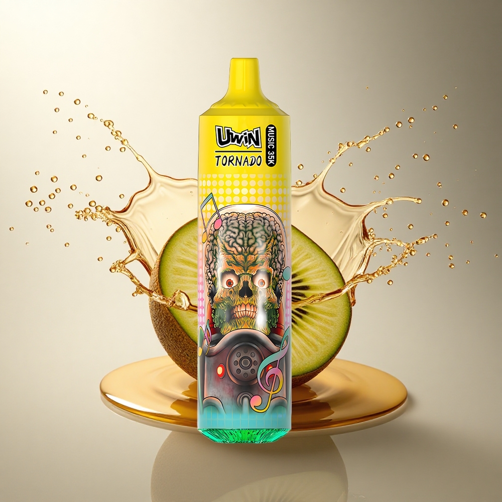 Uwin Tornado 35K Music Puffs Kiwi Maracuyá Guayaba con 5% de nicotina y batería de 600mAh