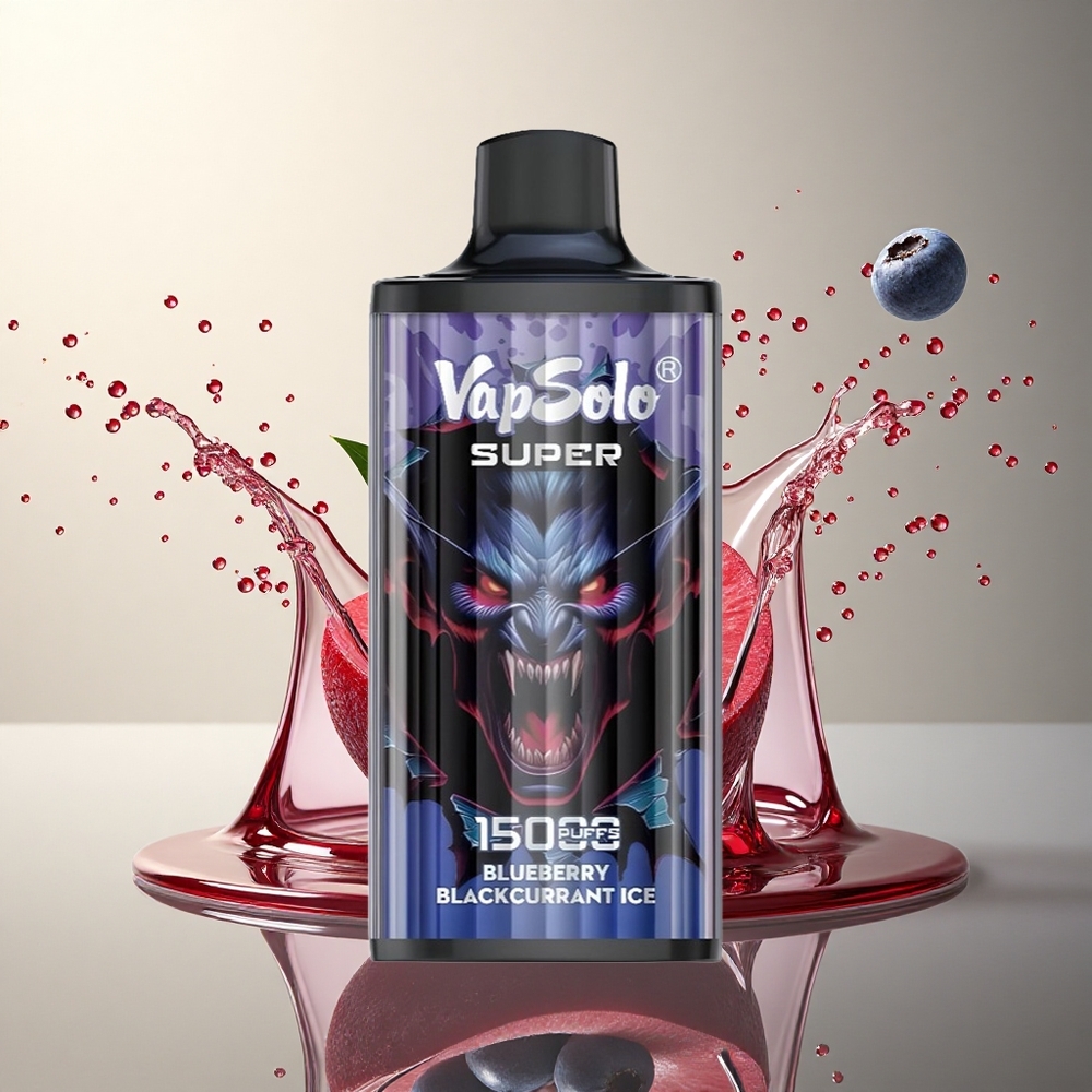 Vapsolo Super 15000 Puffs Helado de Arándano y Grosella Negra con 850mAh y 40ml