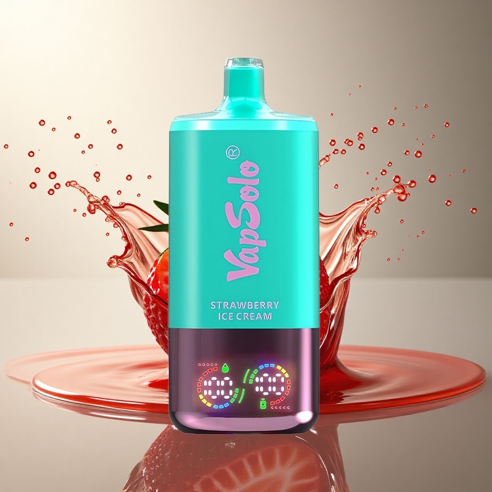 Vapsolo Triple 30000 Puffs Helado de Fresa con 40ml de Líquido y Nicotina 50mg/ml