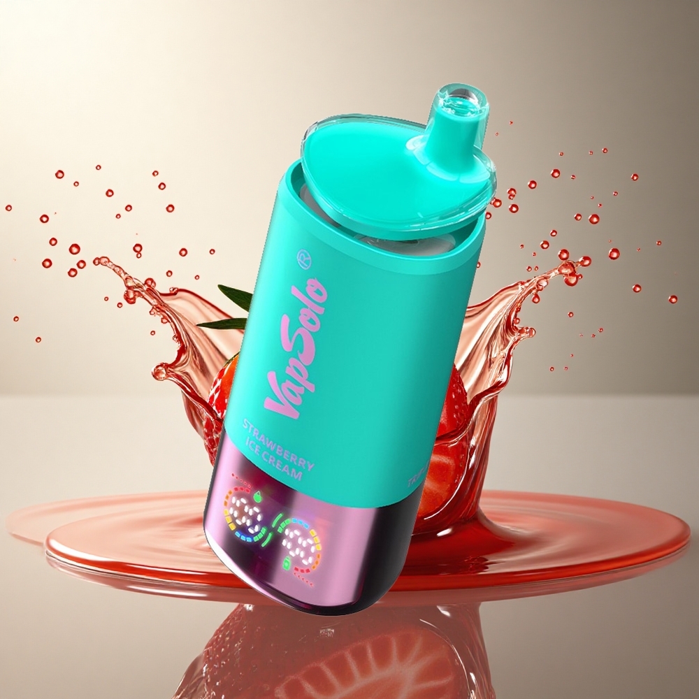 Vapsolo Triple 30000 Puffs Helado de Fresa con 40ml de Líquido y Nicotina 50mg/ml