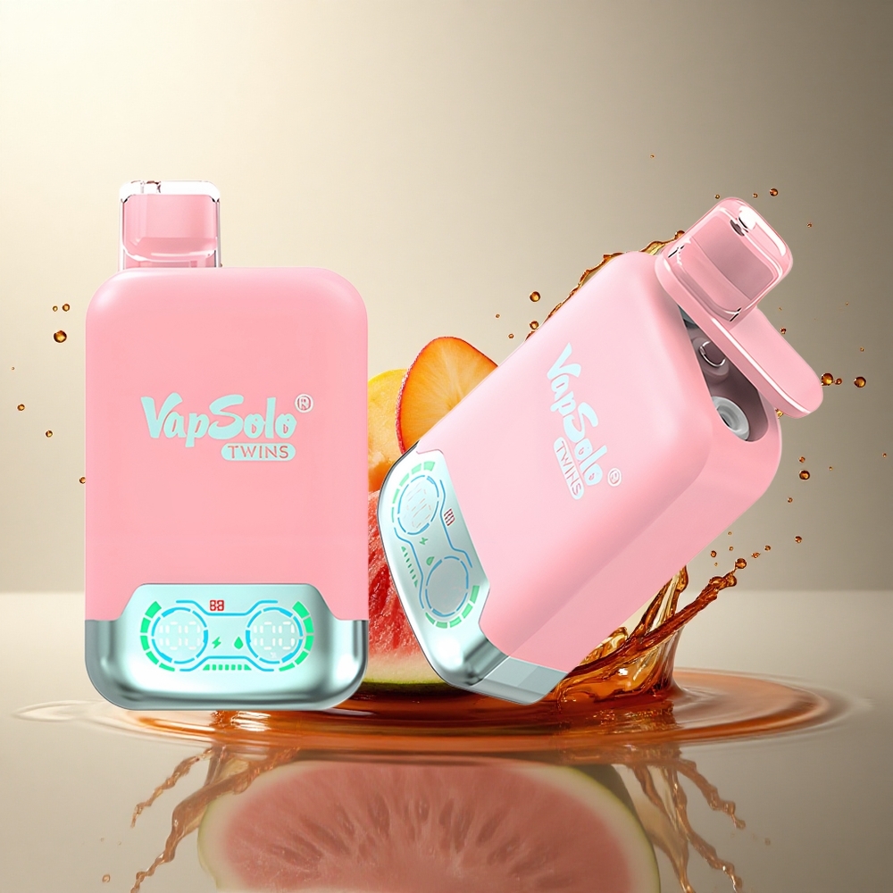 Vapsolo Twins 20000 Puffs Fresa Helada & Mango Melocotón Sandía con 40ml de líquido y 20mg/ml de nicotina