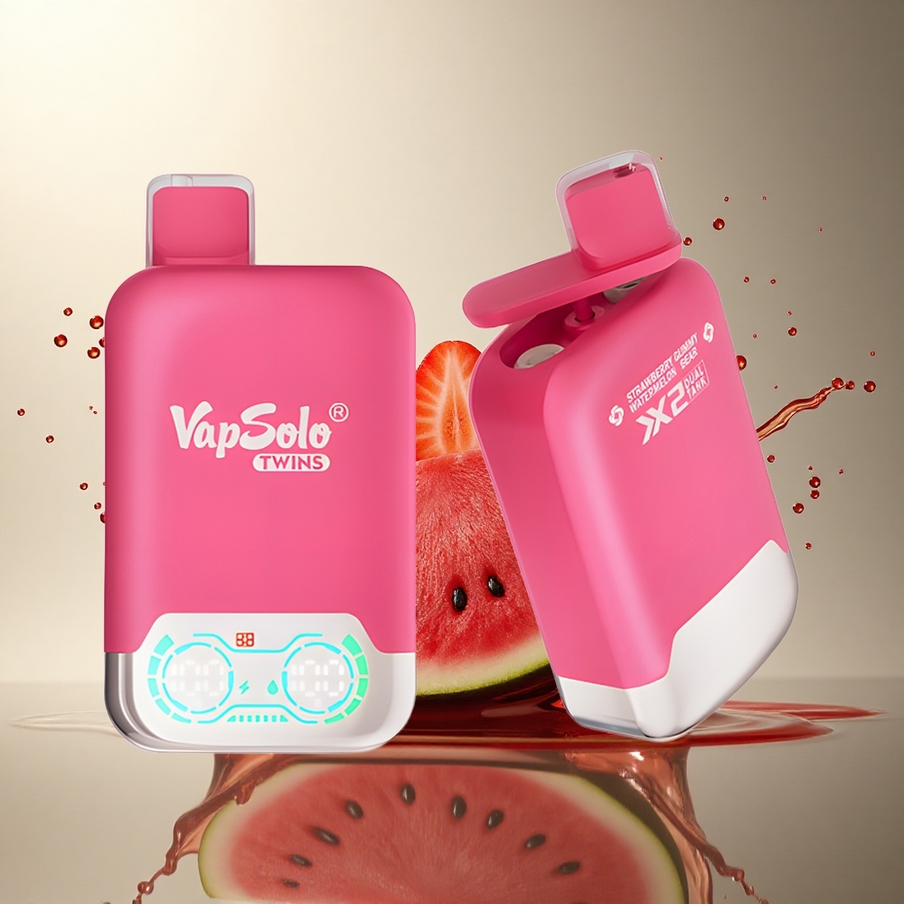 Vapsolo Twins 20000 Puffs Fresa Sandía y Ositos de Goma con 40 ml de Líquido y Nicotina 20mg/ml