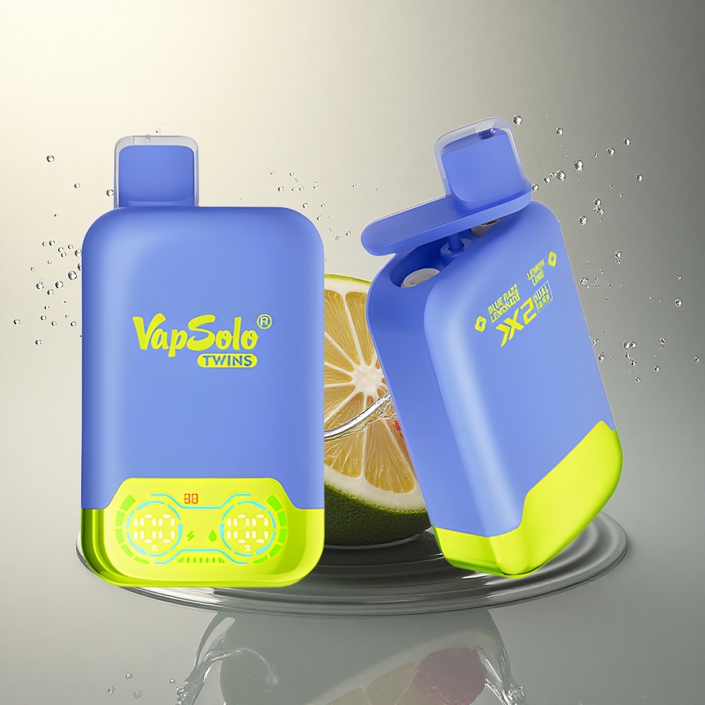 Vapsolo Twins 20000 Puffs Limonada Frambuesa Azul & Lima Limón con 40 ml de líquido y 20mg/ml de nicotina
