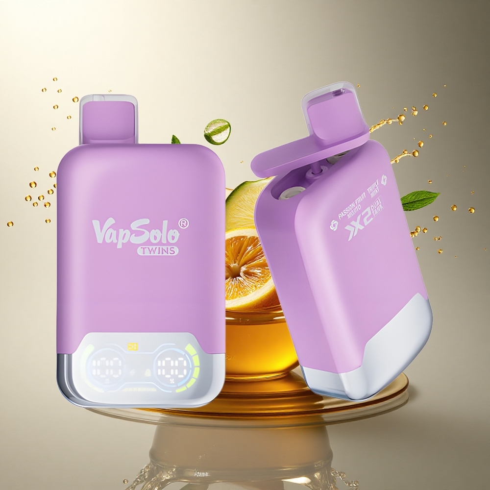 Vapsolo Twins 20000 Puffs Mojito de Maracuyá & Triple Menta con 40 ml de Líquido y Nicotina 50mg/ml