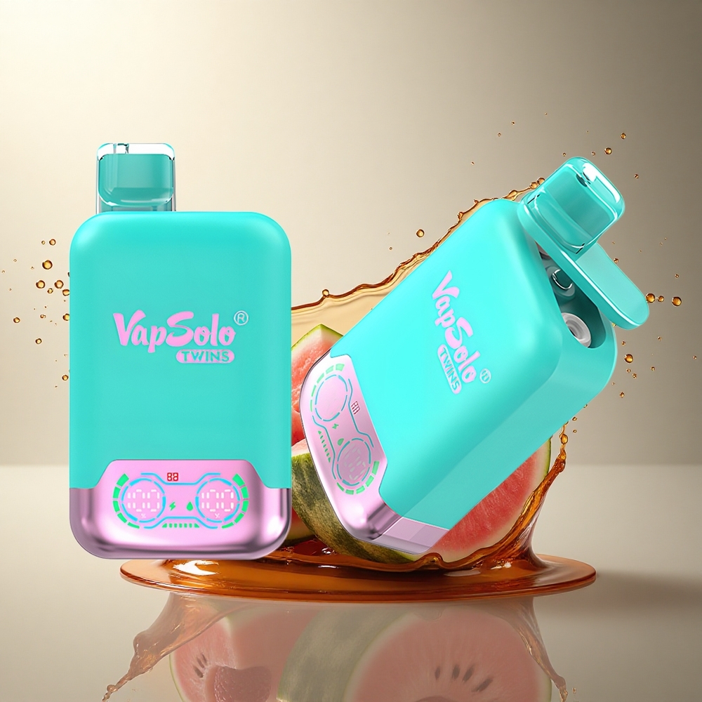 Vapsolo Twins 20000 Puffs Triple Melón & Frambuesa Sandía con 40 ml de E-Líquido y Nicotina 20mg/ml