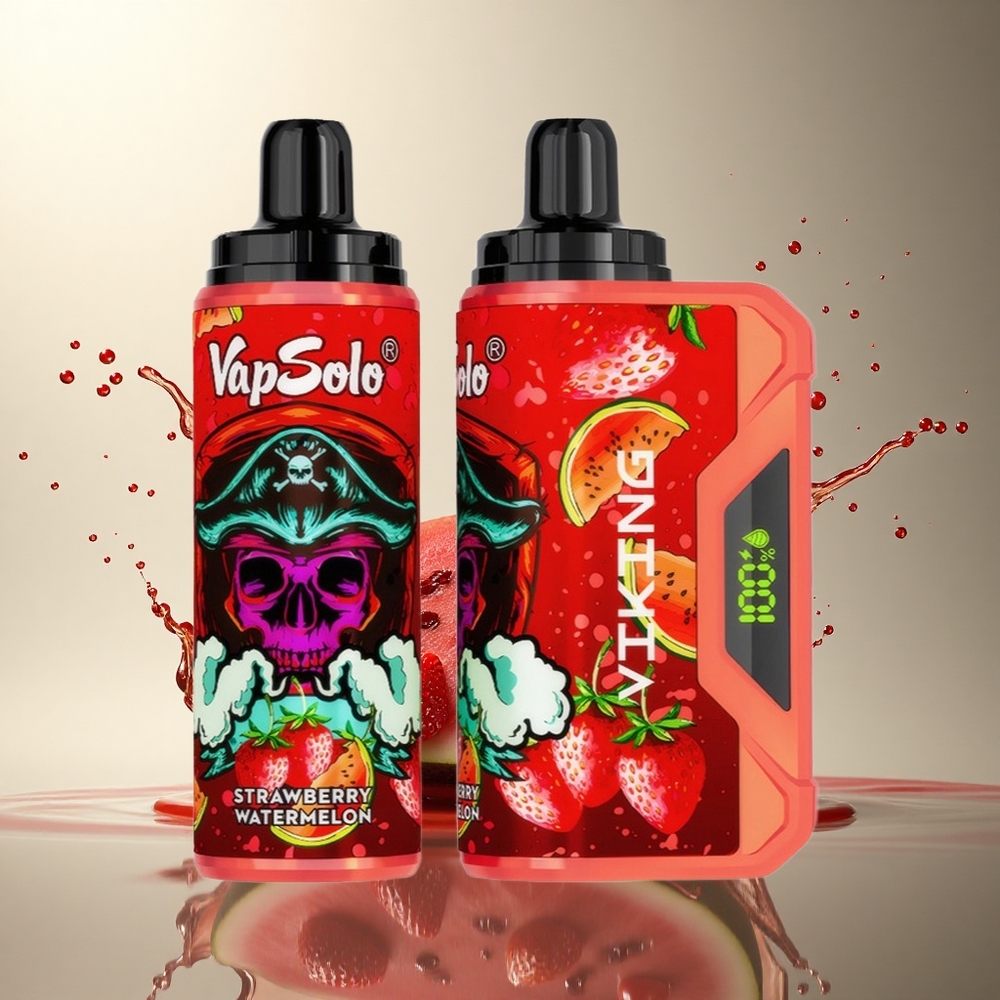 VapSolo VIKING 12000 Puffs Fresa Sandía Tipo-C 22ml Nicotina