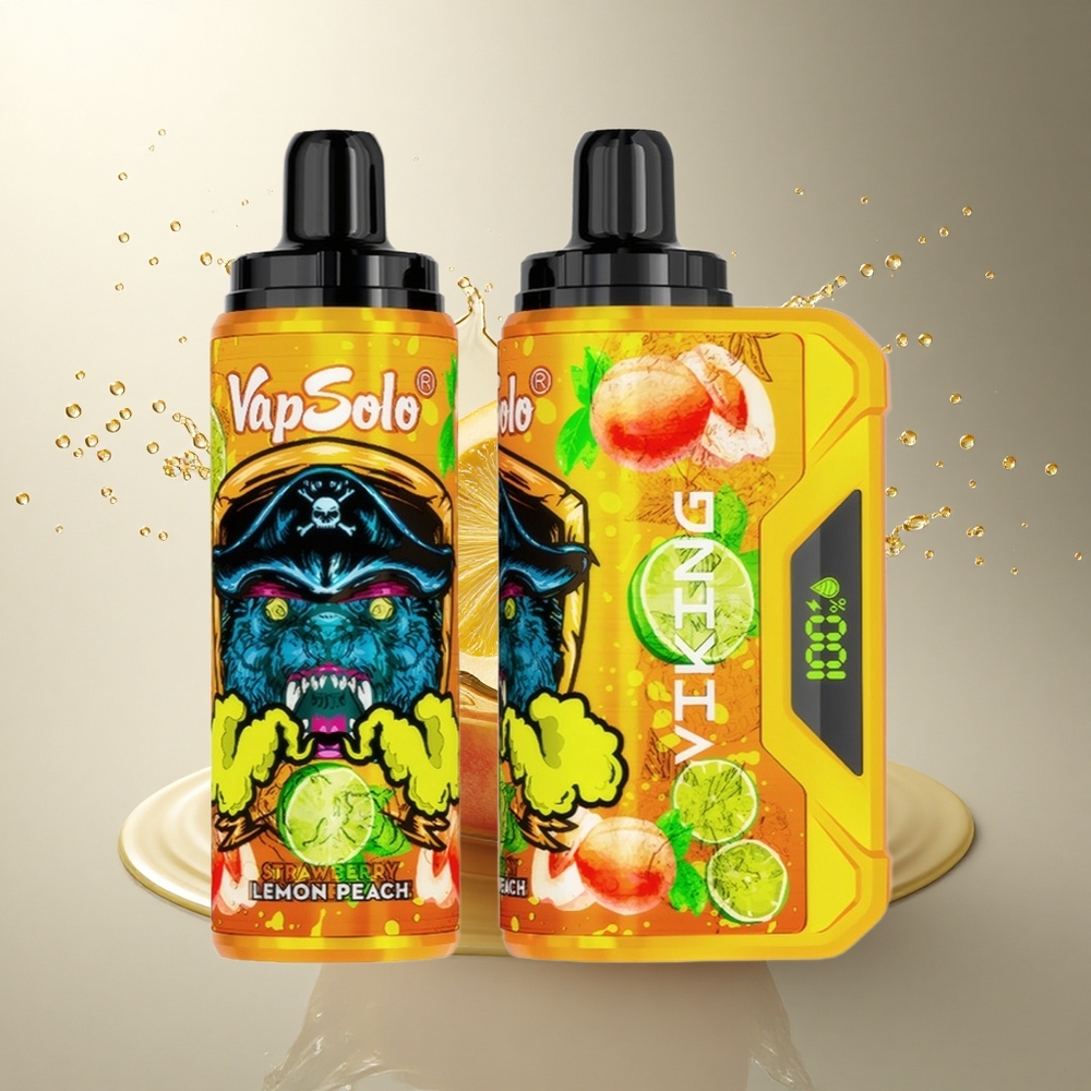 VapSolo VIKING 12000 Puffs Limón Melocotón 22ml 20mg Nicotina