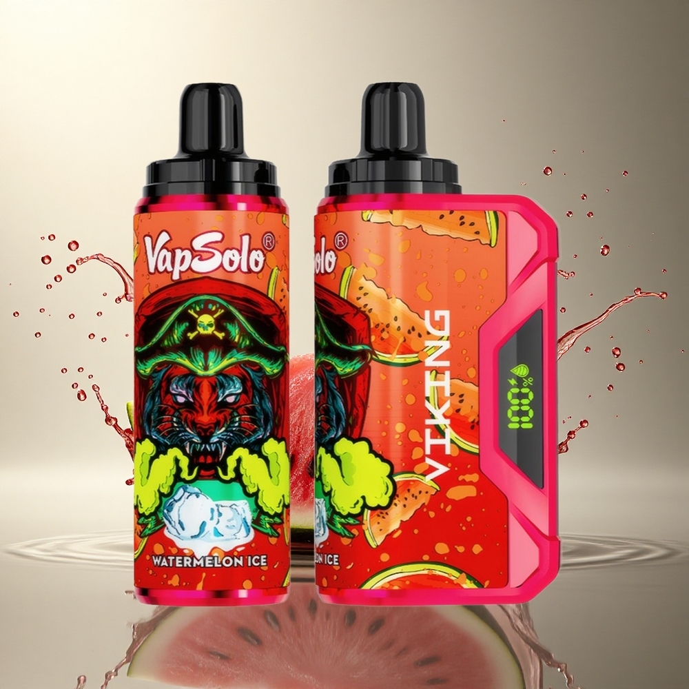 VapSolo VIKING 12000 Puffs Sandía Hielo con 22ml de líquido y 20mg/ml de nicotina
