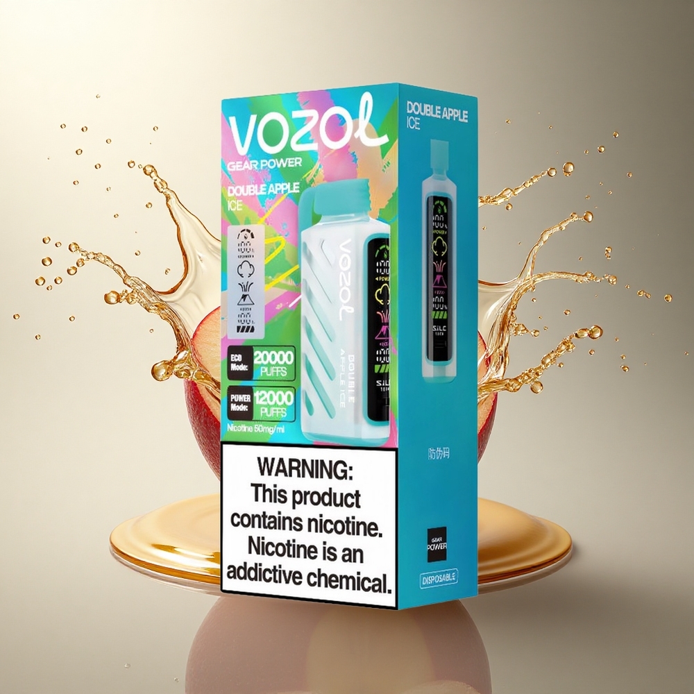 VOZOL Gear Power 20000 Puffs Doble Manzana Hielo con Pantalla Completa y Nicotina 5%