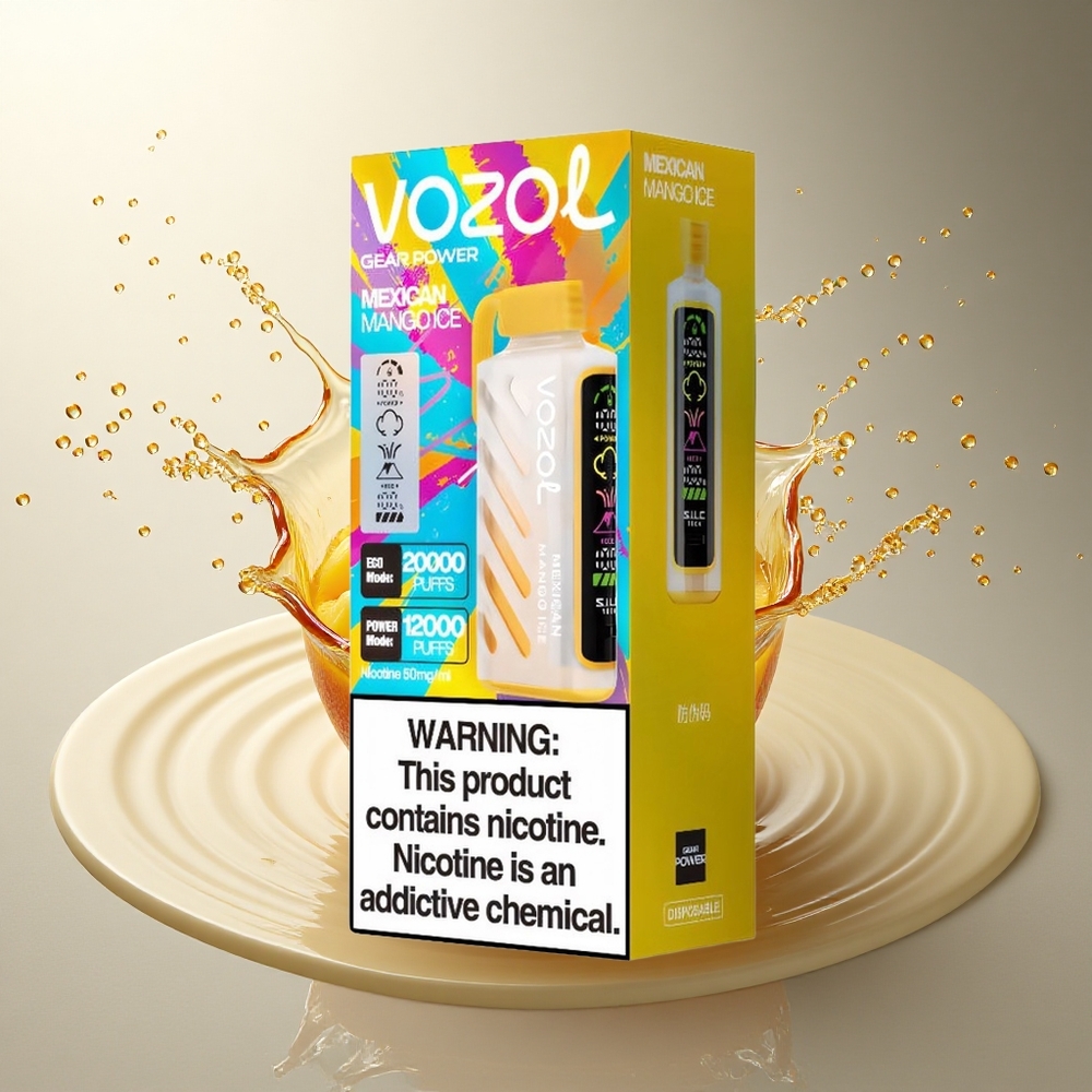 VOZOL Gear Power 20000 Puffs Mango Mexicano Hielo con Dual Mesh y 20mL