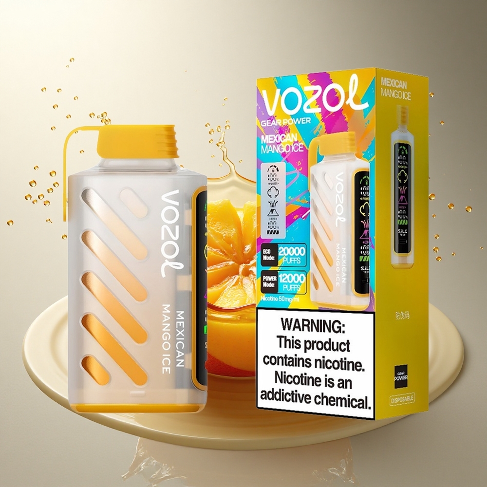 VOZOL Gear Power 20000 Puffs Mango Mexicano Hielo con Dual Mesh y 20mL