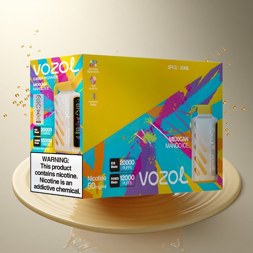 VOZOL Gear Power 20000 Puffs Mango Mexicano Hielo con Dual Mesh y 20mL