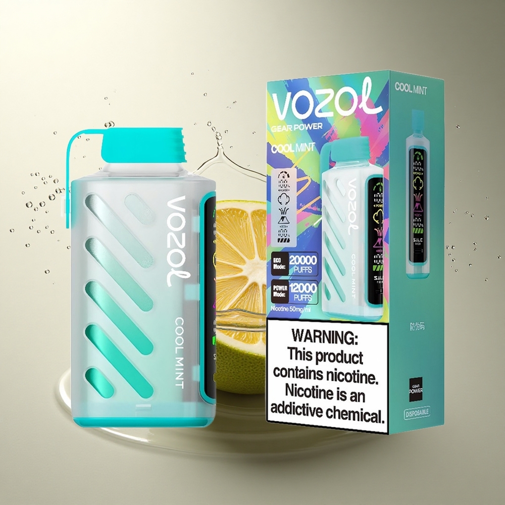 VOZOL Gear Power 20000 Puffs Menta Fresca con Dual Mesh y 20mL