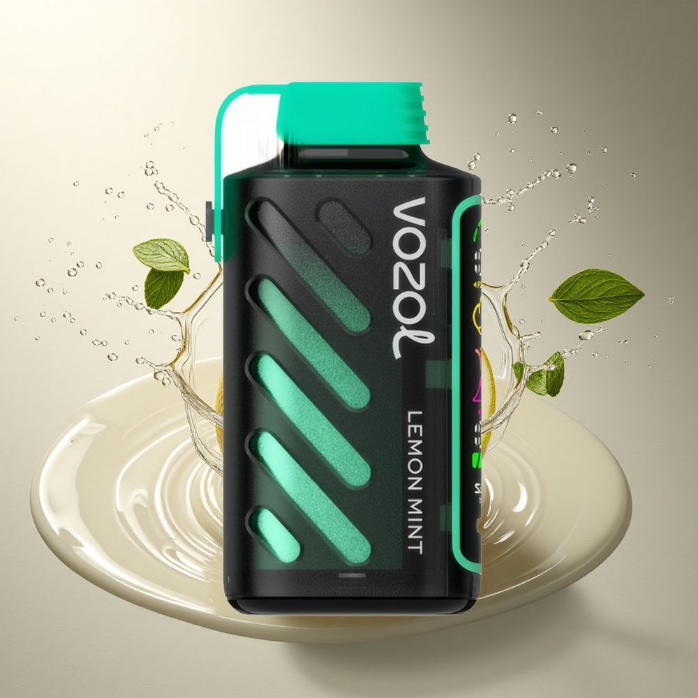 VOZOL Gear Power 20000 Puffs Menta Limón con Pantalla Completa y Dual Mesh Coil