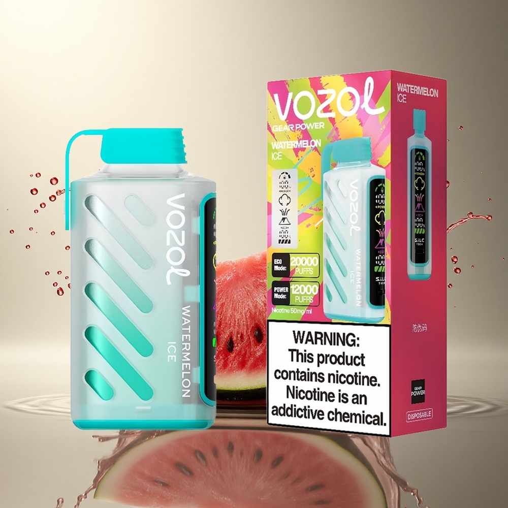 VOZOL Gear Power 20000 Puffs Sandía Hielo con Dual Mesh Coil y 20mL