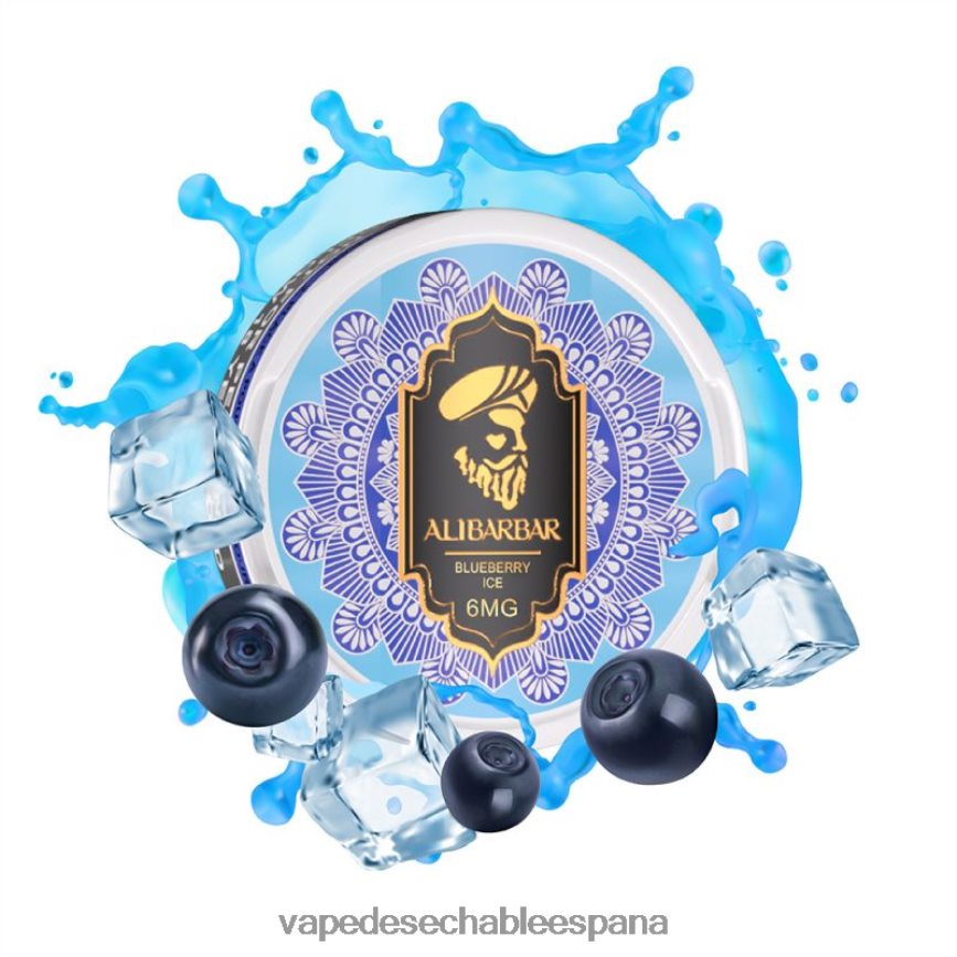 Alibarbar bolsas de nicotina hielo de arándanos 402HB295 Vape Desechable España