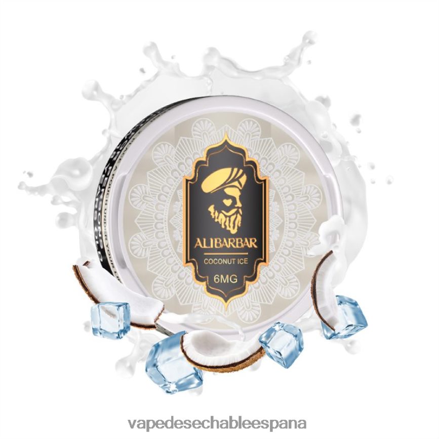 Alibarbar bolsas de nicotina hielo de coco 402HB283 Vape Recargable