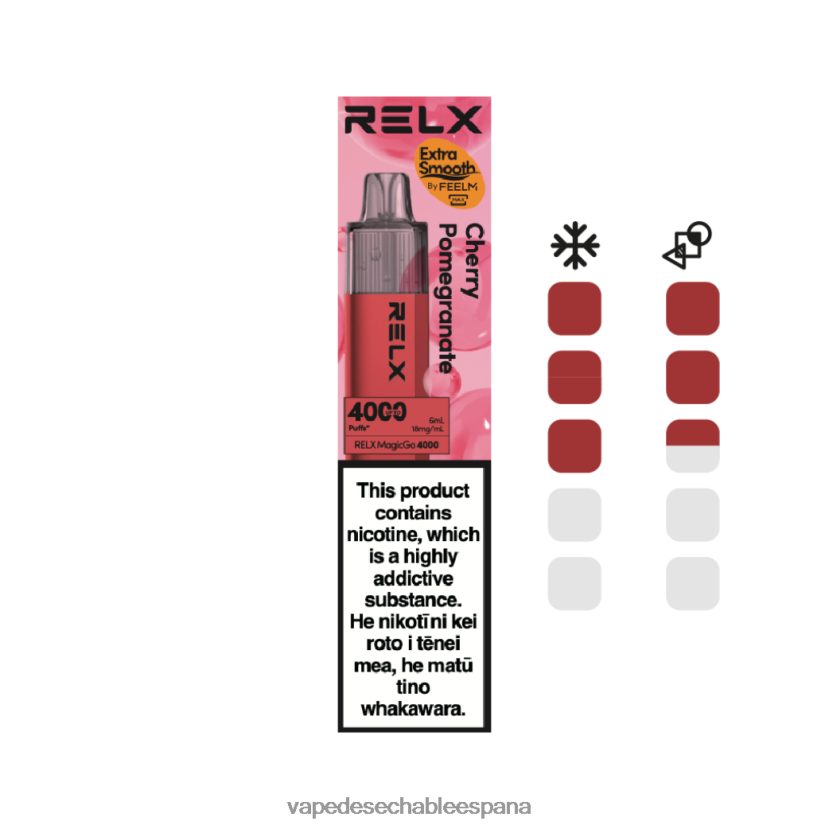 Vape Desechable España granada cereza - RELX MagicGo 4000 vaporizadores desechables RTHL208