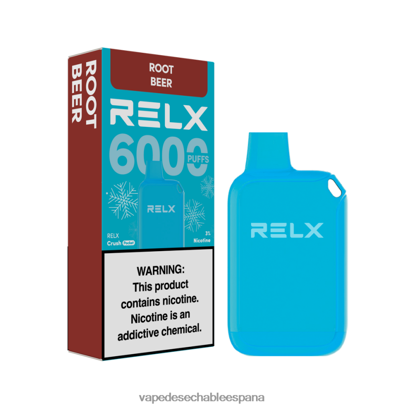 Vape Desechable España cerveza de raíz - RELX Crush Pocket 6000 helado RTHL2020