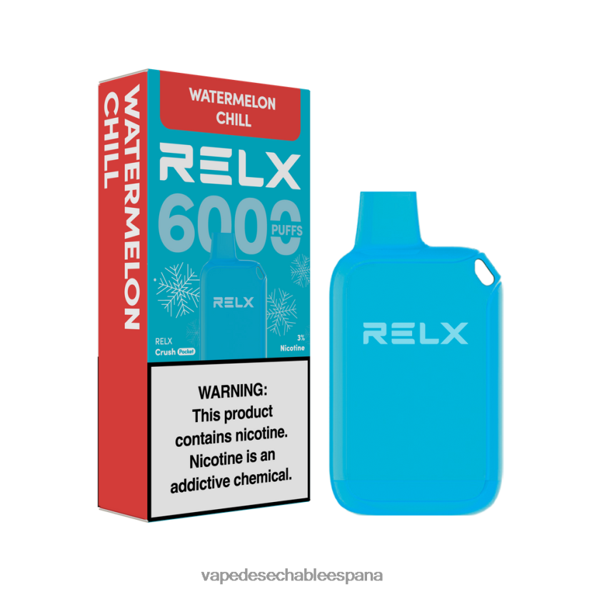 Vape Desechable España enfriamiento de sandia - RELX Crush Pocket 6000 helado RTHL2024