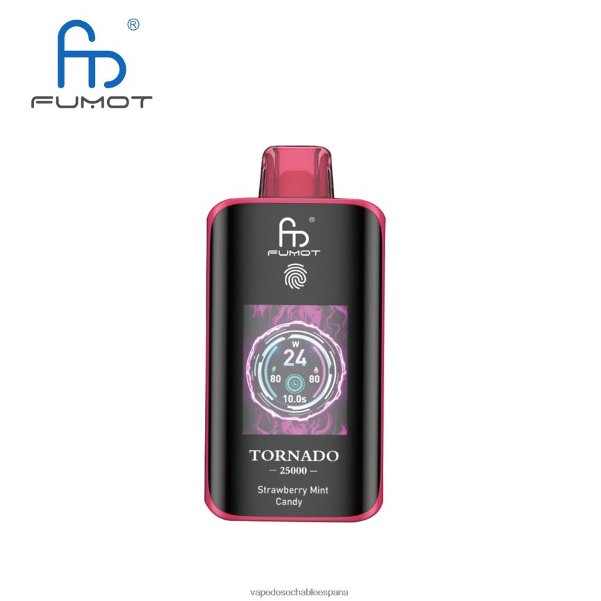 Fumot Tornado 25000 vaporizadores desechables caramelo de menta y fresa | T8228015 Vape Liquid