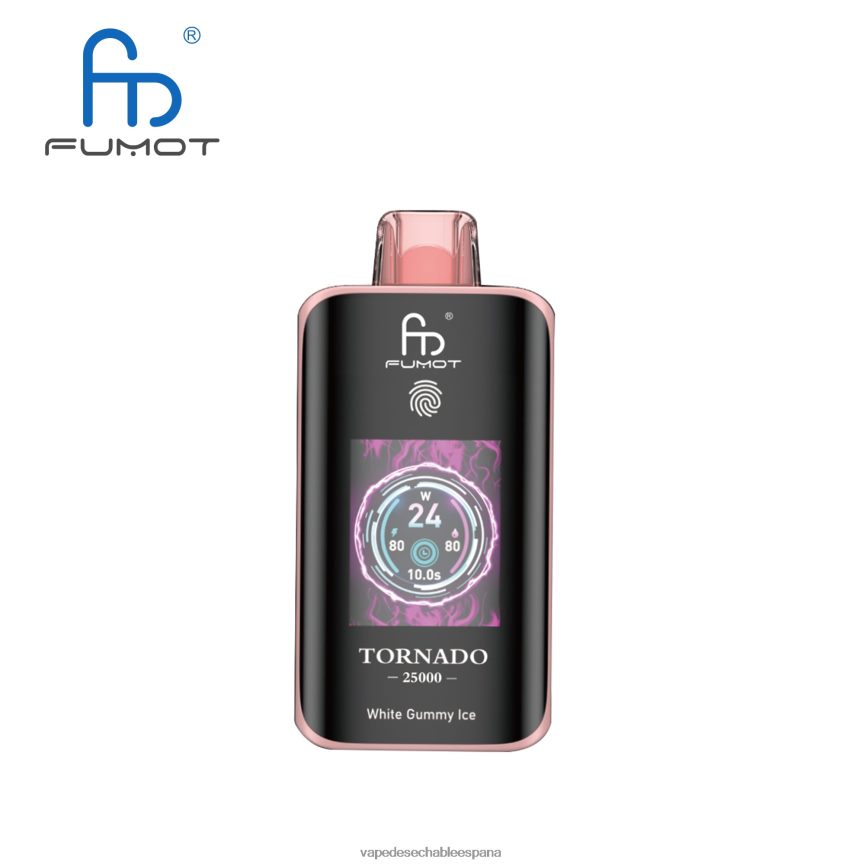 Fumot Tornado 25000 vaporizadores desechables hielo gomoso blanco | T8228014 Vape Liquid
