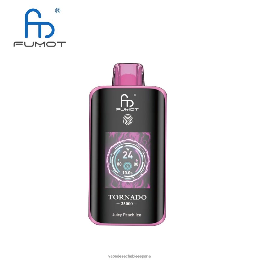 Fumot Tornado 25000 vaporizadores desechables jugoso hielo de durazno | T822807 Vape Liquid