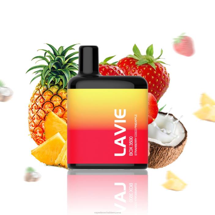 80VX207 Vape España - fresa coco piña LAVIE BOX 3500 bocanadas