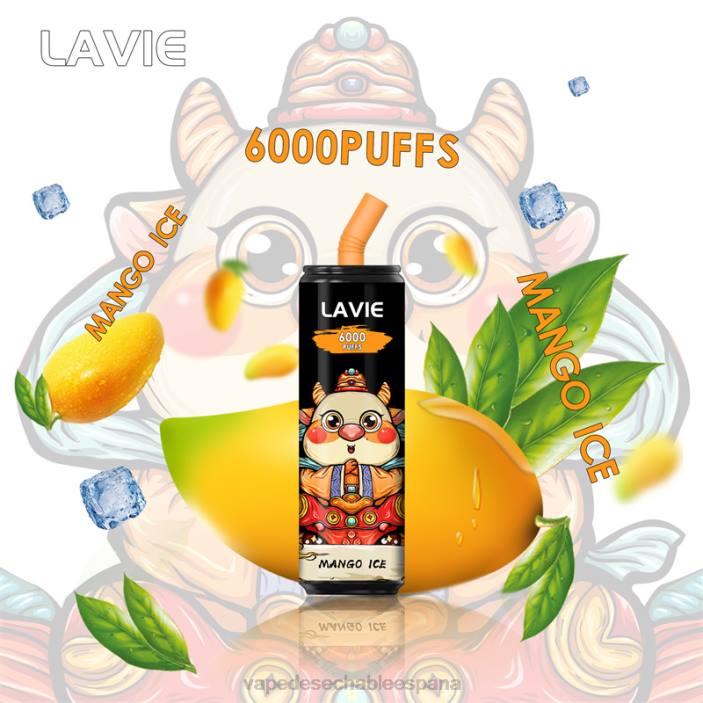 80VX270 Vape Desechable España - hielo de mango LAVIE Coke BAR 6000 bocanadas