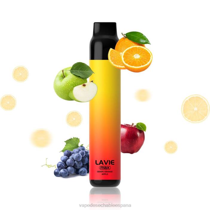80VX280 Vape Desechable España - naranja uva LAVIE BAR 5000 inhalaciones - máx.