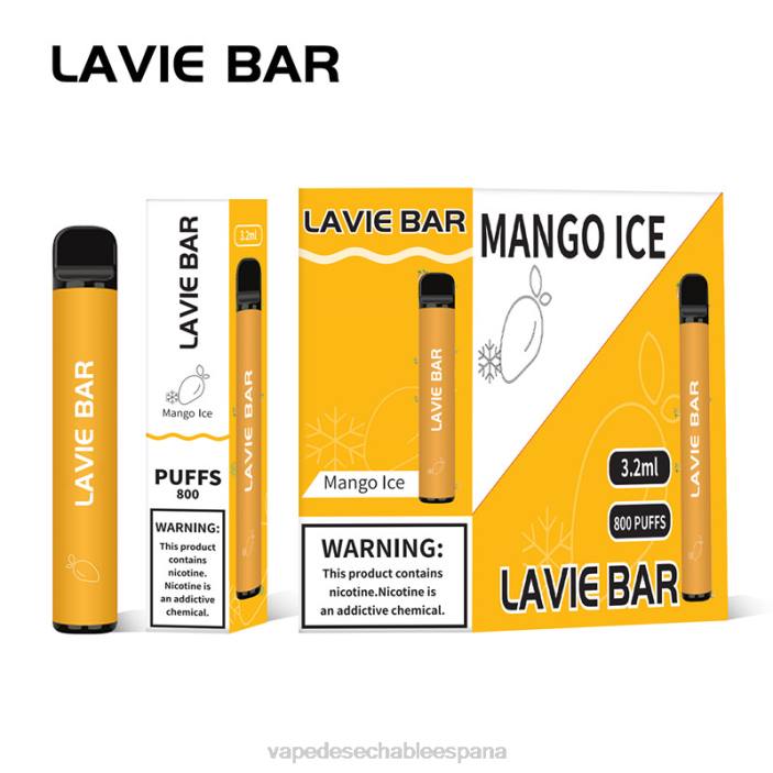 80VX309 Vape España - hielo de mango LAVIE BAR 800 bocanadas